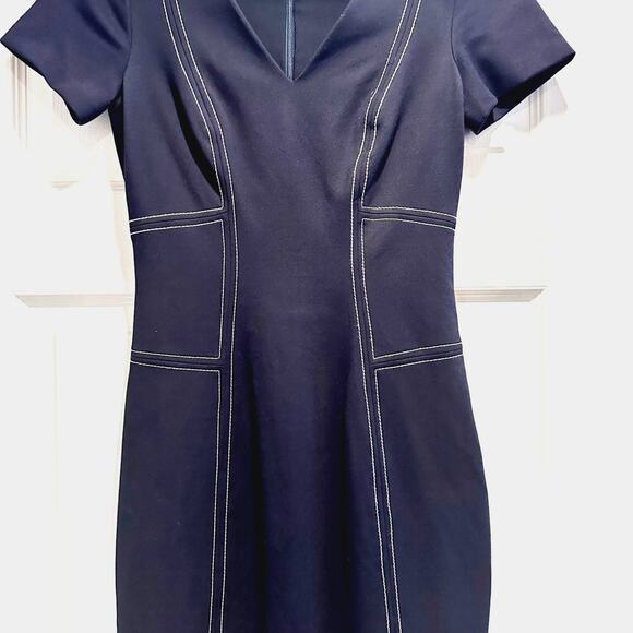 Brooks Brothers Red Fleece Retro Contrast Stitch Stretch Ponte Knit Dress Sz 0 - Picture 5 of 16